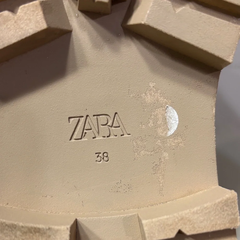 Zara Beige Loafers with Gold Buckle Detail - Picture 15 of 17